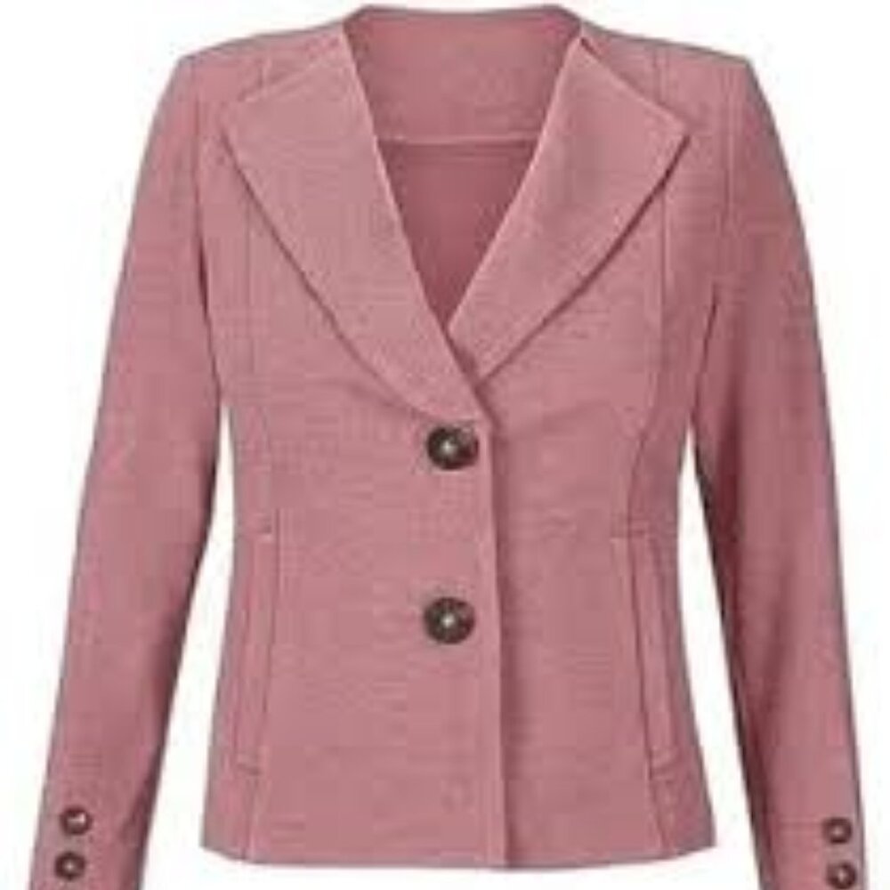 CAbi Dusty Rose Women's Blazer nipped-in jacket Size 2